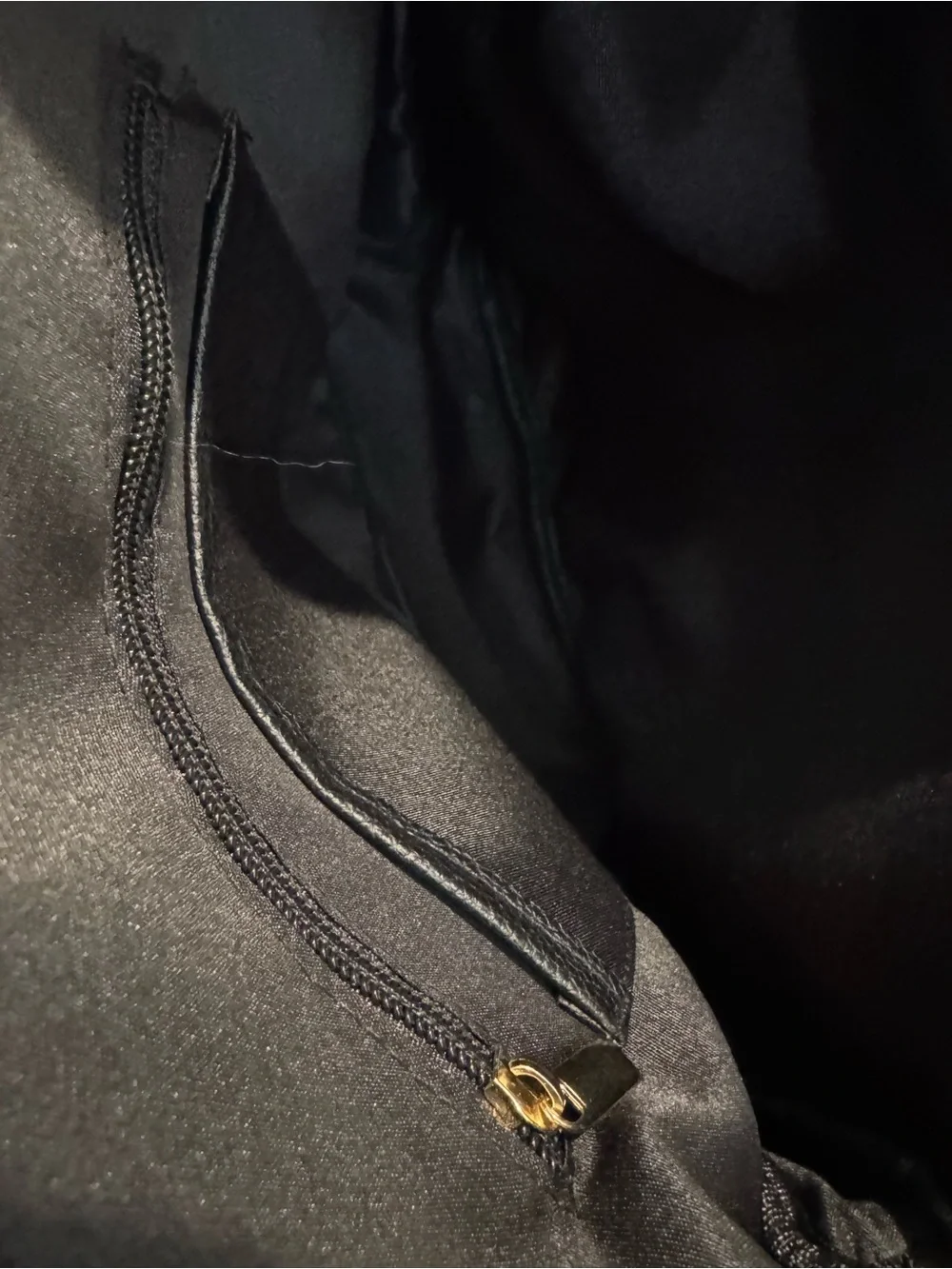 Swarovski Black Nylon Mini Backpack Gold Swan Logo Braided Zipper Pull NWOT